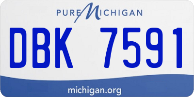 MI license plate DBK7591