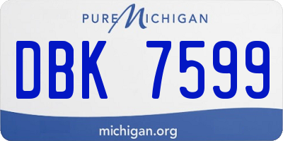 MI license plate DBK7599