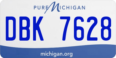 MI license plate DBK7628