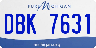 MI license plate DBK7631