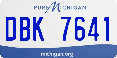 MI license plate DBK7641
