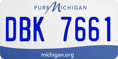 MI license plate DBK7661