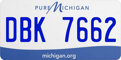 MI license plate DBK7662
