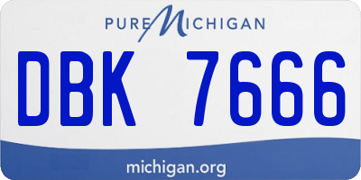 MI license plate DBK7666