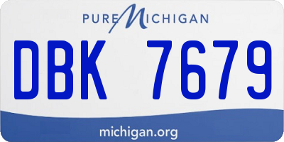 MI license plate DBK7679