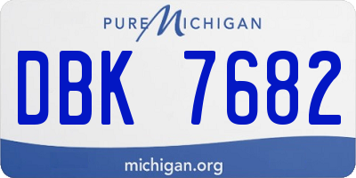 MI license plate DBK7682