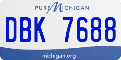 MI license plate DBK7688