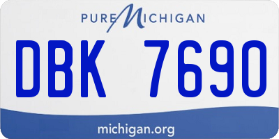 MI license plate DBK7690