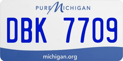 MI license plate DBK7709