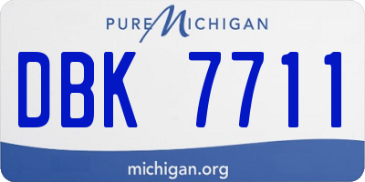 MI license plate DBK7711