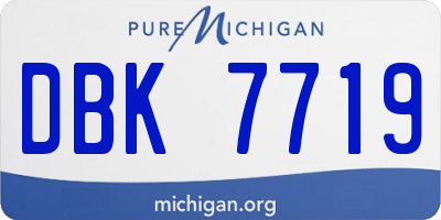 MI license plate DBK7719