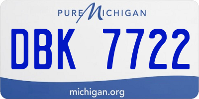 MI license plate DBK7722