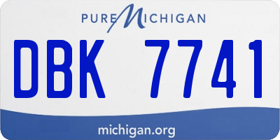 MI license plate DBK7741