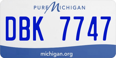 MI license plate DBK7747