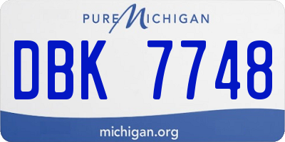 MI license plate DBK7748