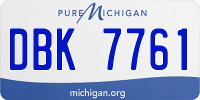 MI license plate DBK7761