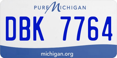 MI license plate DBK7764