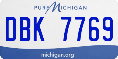 MI license plate DBK7769