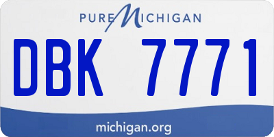 MI license plate DBK7771