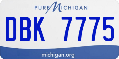 MI license plate DBK7775