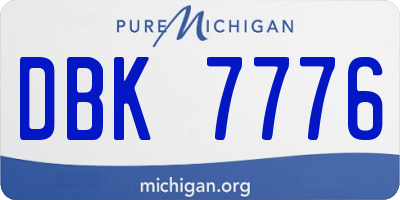 MI license plate DBK7776