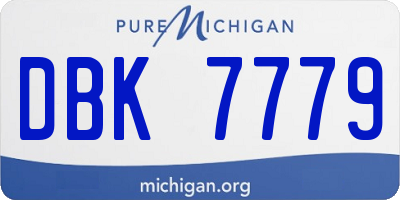 MI license plate DBK7779