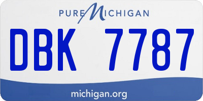 MI license plate DBK7787