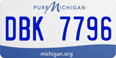 MI license plate DBK7796