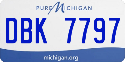 MI license plate DBK7797
