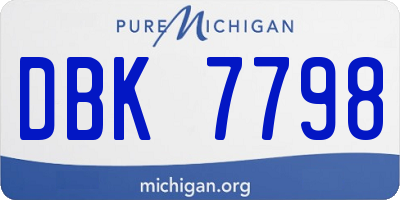 MI license plate DBK7798