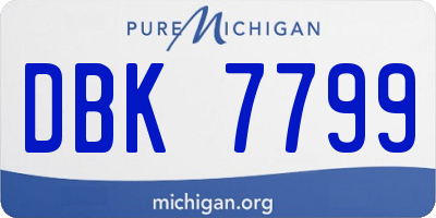 MI license plate DBK7799