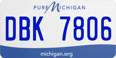 MI license plate DBK7806