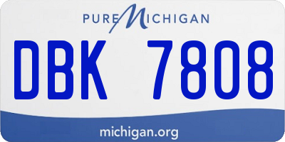 MI license plate DBK7808