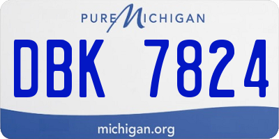 MI license plate DBK7824