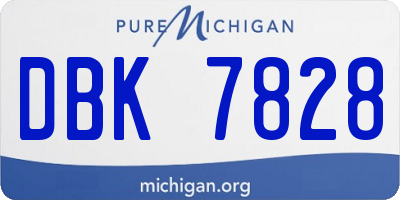 MI license plate DBK7828