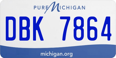 MI license plate DBK7864