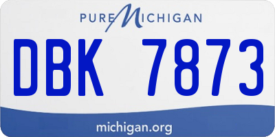 MI license plate DBK7873