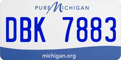 MI license plate DBK7883