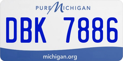 MI license plate DBK7886