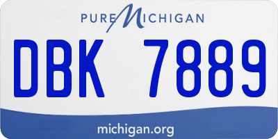 MI license plate DBK7889