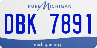MI license plate DBK7891