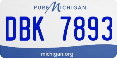 MI license plate DBK7893
