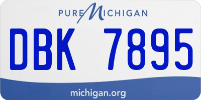 MI license plate DBK7895