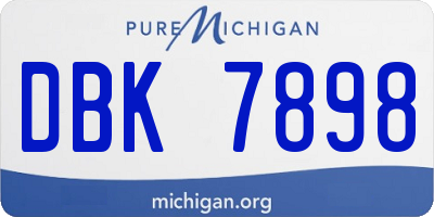 MI license plate DBK7898