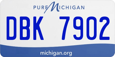 MI license plate DBK7902