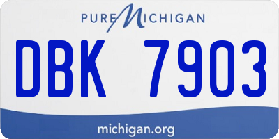 MI license plate DBK7903