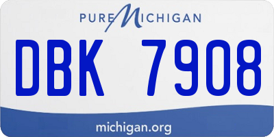 MI license plate DBK7908