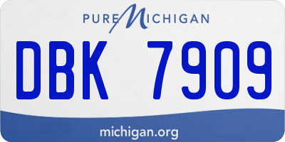 MI license plate DBK7909