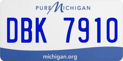 MI license plate DBK7910