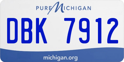MI license plate DBK7912